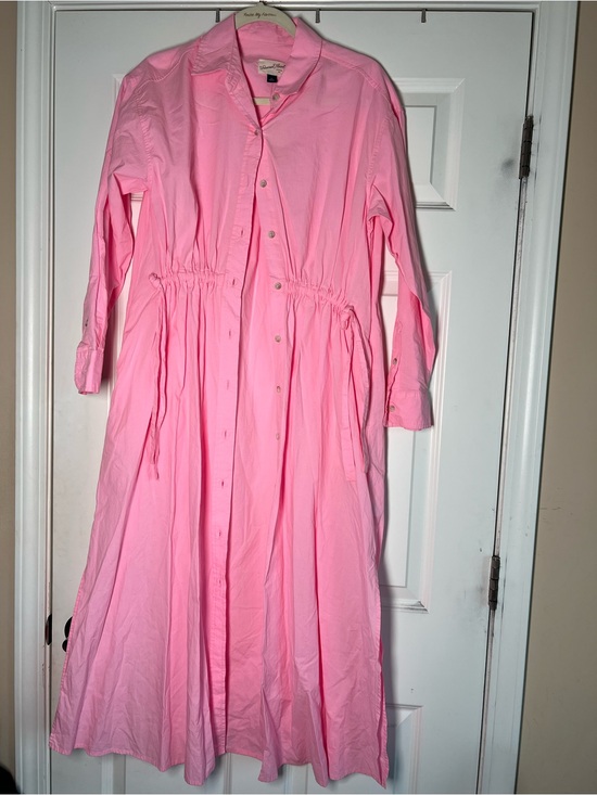 Universal Thread Dresses & Skirts - Universal Thread Pink Button-Front Maxi Dress with Drawstring Waist